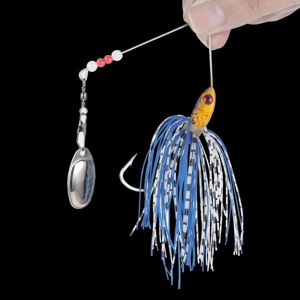 6 Pcs Fishing Lures Spinner Baits for Bass Fishing,Trout Salmon Hard Metal Spinnerbaits - Image 6