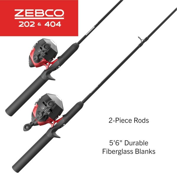 Zebco 202 & 404 Spincast Reels and Fishing Rod Combos - Image 2